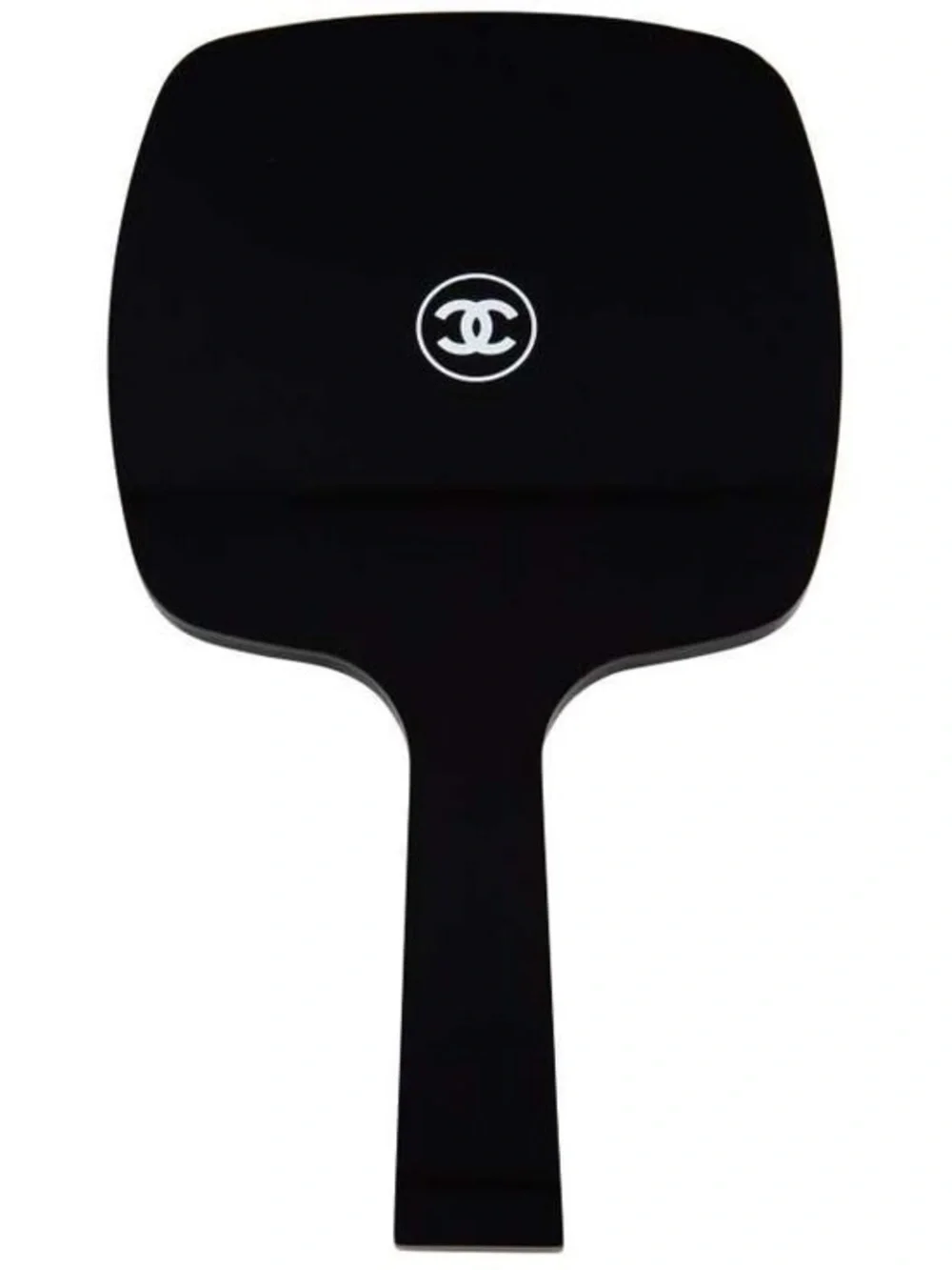 CHANEL Black Hand Mirror CC Logo